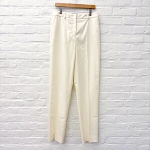 Piazza Sempione || Metallic Holiday Party Trousers Pants Cream Winter White 46